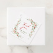 Botanische Roze Rozen Rustieke bruiloft Bedankjes Labels (In situ)