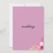 Botanische roze sinaasappels Herfst in Love Weddin Kaart (Achterkant)