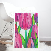 Botanische roze tulpen tekening poster