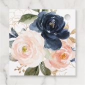 Botanische roze Waterverf Vrijgezellenfeest Bedankjes Labels (Achterkant)