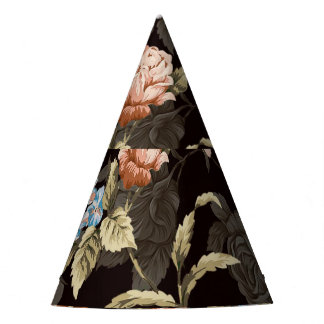 Botanische rozen: abstract bloemmotief. feesthoedjes