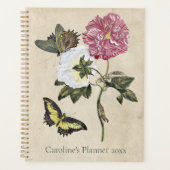 botanische rozen vlinderrups planner (Voorkant)