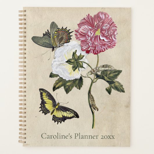  botanische rozen vlinderrups planner (Voorkant)