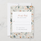  Botanische RSVP-kaart Mid-Century bruiloft Kaart (Voorkant)