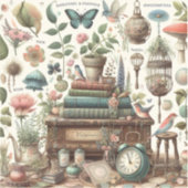 Botanische rust Sticker (Voorkant)