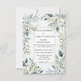 Botanische Rustieke Bloem RSVP Kaart
