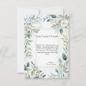 Botanische Rustieke Bloemen Bedankkaart (Voorkant)