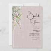 Botanische rustieke roze mint floral Vrijgezellenf Kaart (Voorkant)