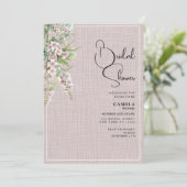 Botanische rustieke roze mint floral Vrijgezellenf Kaart (Staand voorkant)