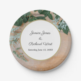 Botanische Rustisch Gold Lijst - Aangepast huwelij Papieren Bordje
