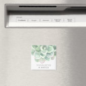 Botanische sage Green Succulent Wedding Favor Magneet (Insitu (Vaatwasser))