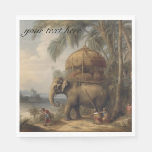  botanische scène olifant aanpasbaar servet