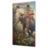  botanische scène olifant met howdah klembord (Links)