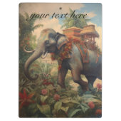  botanische scène olifant met howdah klembord (Achterkant)