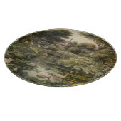 Botanische scène van zwanen in een Engelse tuin Snijplank (Hoek)