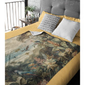  botanische scène vogelbloemen in het paradijs fleece deken