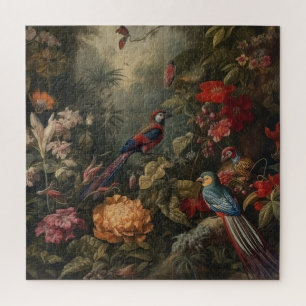 botanische scène vogelbloemen in het paradijs legpuzzel