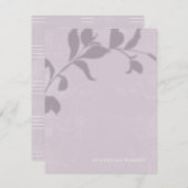 Botanische schaduw - Paarse dames Notitiekaartje (Voorkant / Achterkant)