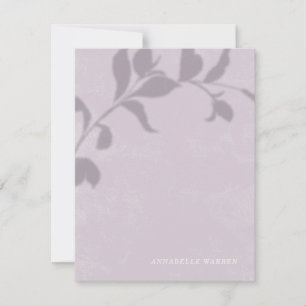 Botanische schaduw - Paarse dames Notitiekaartje