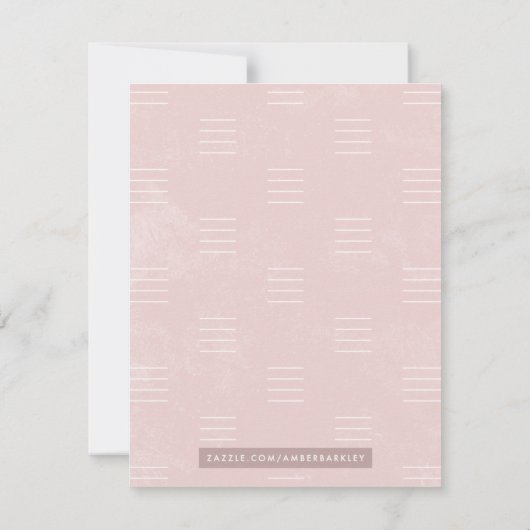 Botanische schaduw Vrouwen Stationery - Roze Notitiekaartje (Achterkant)