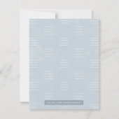 Botanische schaduw Vrouwenkreeft - Blauw Notitiekaartje (Achterkant)