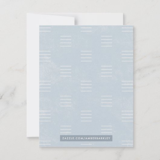 Botanische schaduw Vrouwenkreeft - Blauw Notitiekaartje (Achterkant)