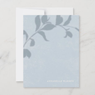 Botanische schaduw Vrouwenkreeft - Blauw Notitiekaartje