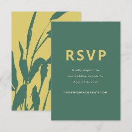 Botanische schets citrus den huwelijkskaart antwoo RSVP kaartje