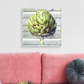 Botanische schilderij van Artichoke Canvas Afdruk (Insitu (Woonkamer))