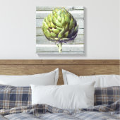 Botanische schilderij van Artichoke Canvas Afdruk (Insitu (Slaapkamer))