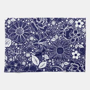 Botanische schoonheden Blue Kitchen Towel Theedoek