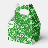 Botanische schoonheden Groene Gable Favor Box Bedankdoosjes (Achterkant)
