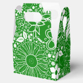 Botanische schoonheden Groene Gable Favor Box Bedankdoosjes (Geopend)