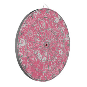 Botanische schoonheden Licht Roze Dart Board Dartbord