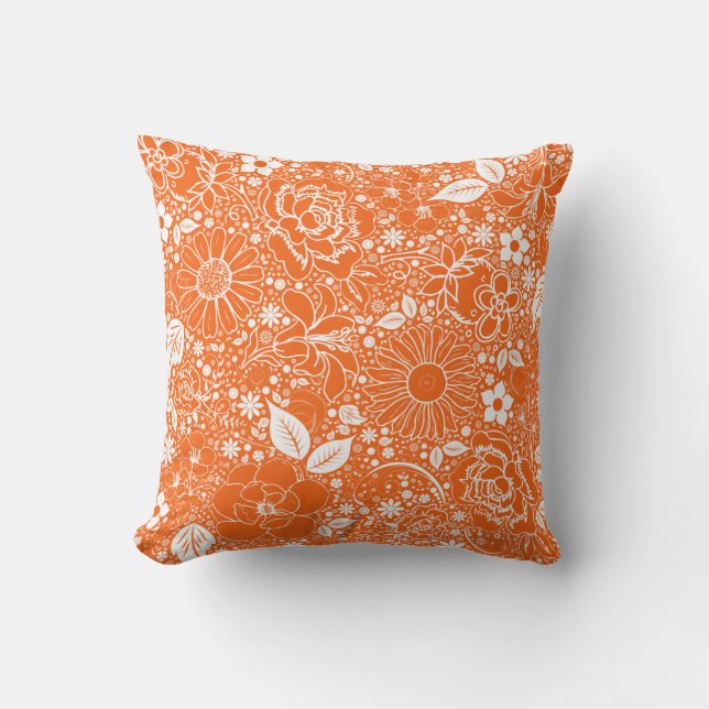 Botanische schoonheden Oranje SIERKUSSEN (Voorkant)