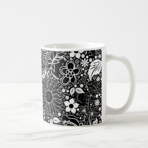 Botanische schoonheden Zwart-witte koffie Mok