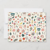 Botanische schoonheidsflora Natuur Aangepaste naam Notitiekaartje (Achterkant)