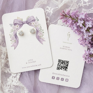 Botanische Sering Coquette Strik Sieraden Display Visitekaartje