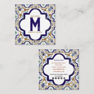  botanische siertegels sociale media vierkante visitekaartje