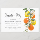 Botanische Sinaasappel en citroen Afstuderen Invit (Voorkant)