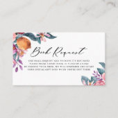Botanische Sinaasappels Baby shower Book Request K Plaatskaartje (Voorkant)