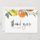 Botanische Sinaasappels en Citrus Citrus Afstudere Bedankkaart (Voorkant)