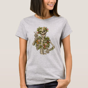 Botanische Skelet Vredeshouding – De Humor van de T-shirt