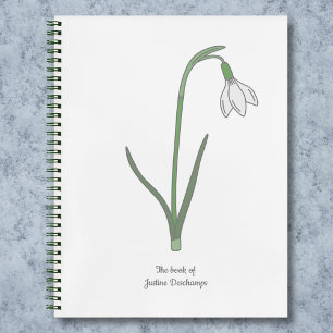 Botanische Sneeuwdruppelpastel Bloem Notitieboek