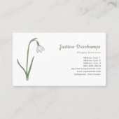 Botanische Sneeuwdruppelpastel Bloem Visitekaartje (Voorkant)