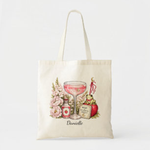 Botanische spreuken, aardbeien, heksencocktails tote bag