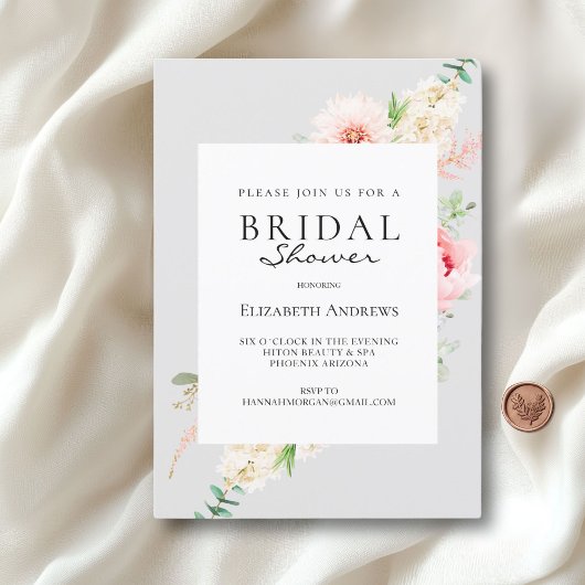 Botanische Spring Bridal Shower Invitation Kaart