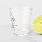 Botanische stam Bruiloft Monogram Shot Glas (Rechts)