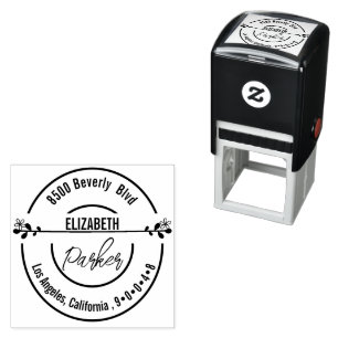 Botanische Stempel Ronde Return Address Self-Ink
