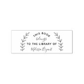 Botanische stijlvolle aangepaste bibliotheek boek  	rubberstempel (Afrduk)